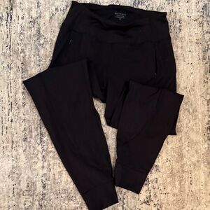 Athleta Black Distance Jogger High-Rise Performance Leggings
